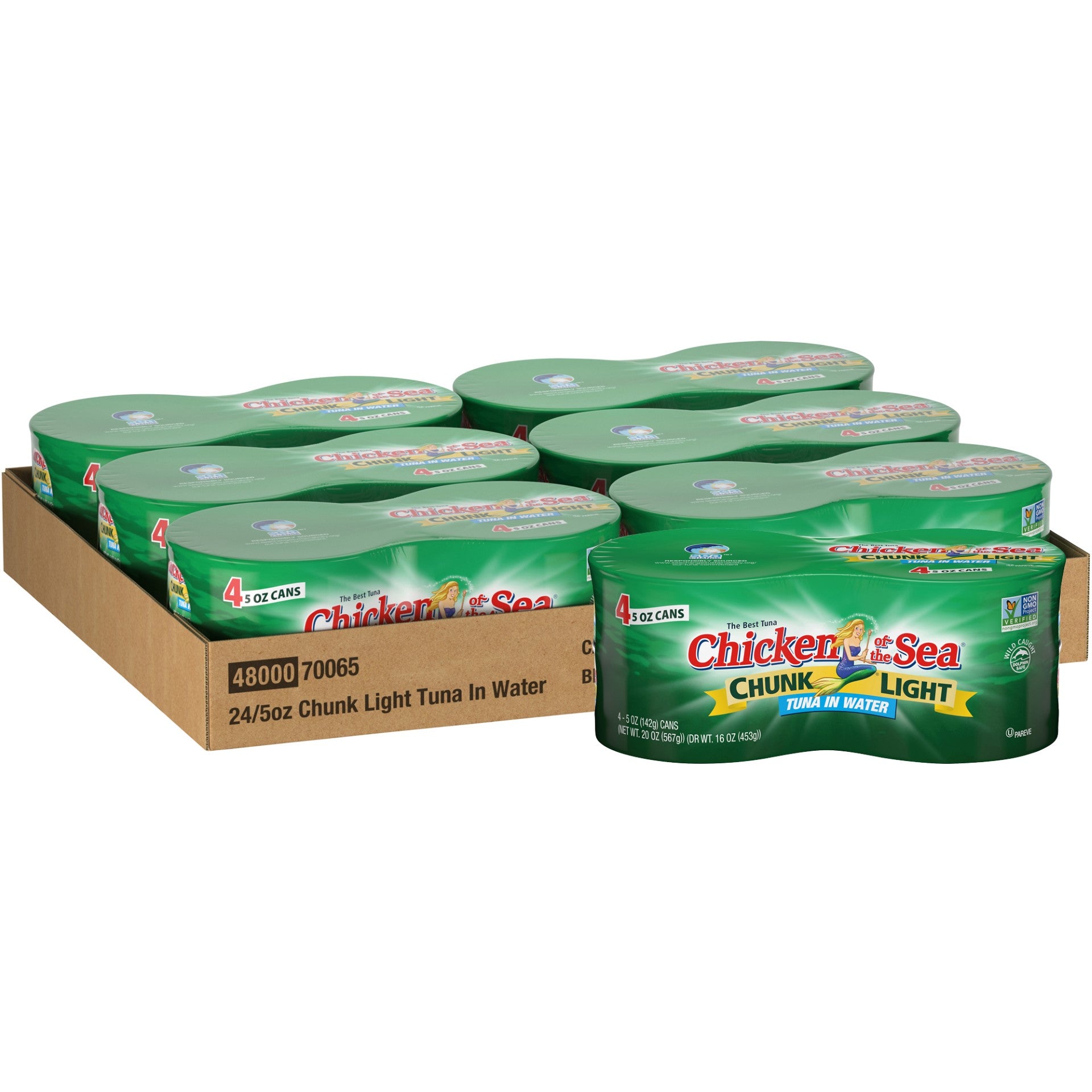 Chicken Of The Sea Chunk Light Tuna In Water Of 20 Ounce Size - 6 Per Case.