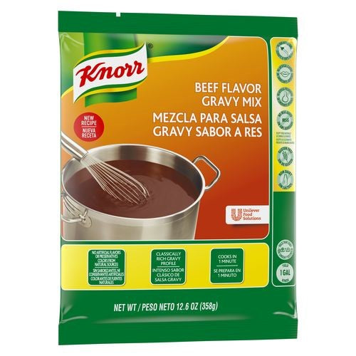 Knorr Sauces Gravies Beefa Flavora Gravya Mix Gluten Free 12.66 Ounce Size - 6 Per Case.