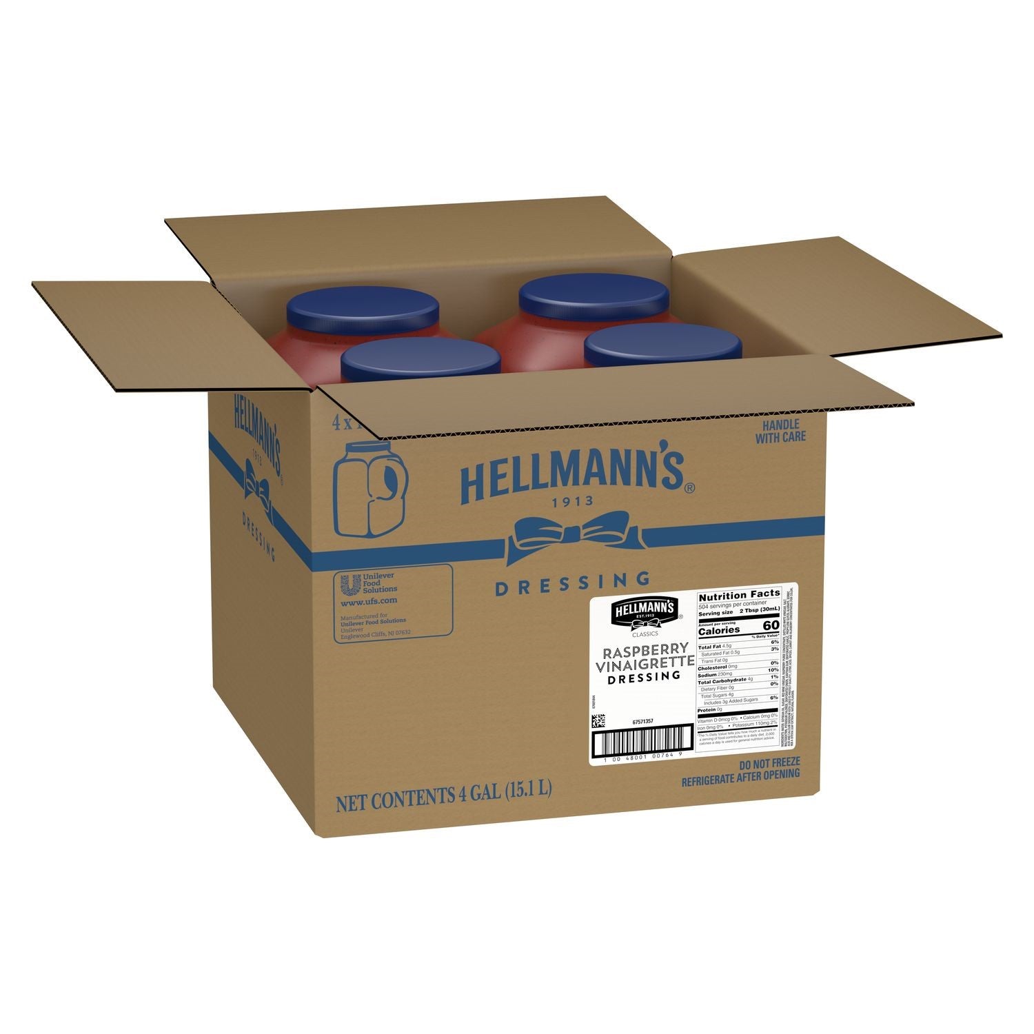 Hellmann's Dressing Raspberry Vinaigrette Ga 8.679 Pound Each - 4 Per Case.