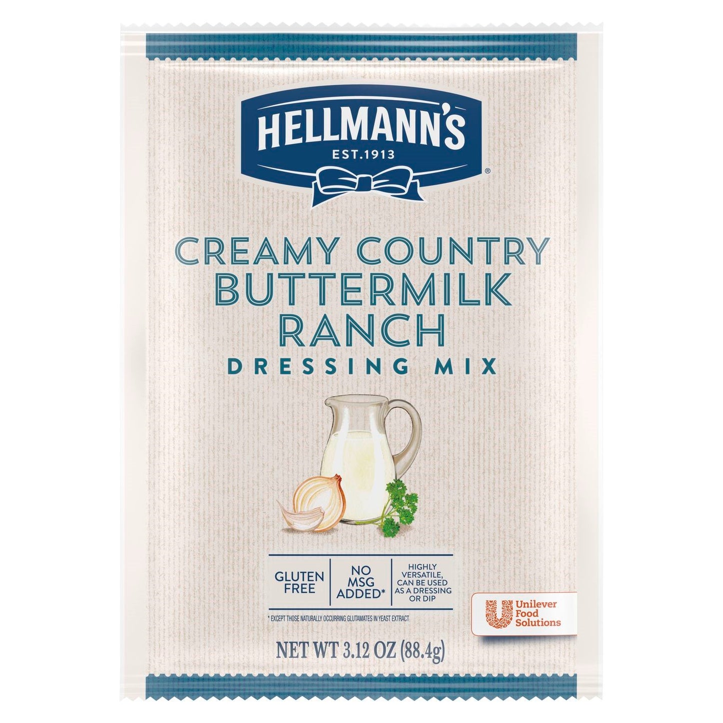 Hellmann's Dressing Country Buttermilk Dry Mix 3.12 Ounce Size - 18 Per Case.