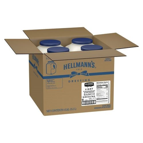 Hellmann's Dressingscondiments Light Ranchjug Ga 1 Gallon - 4 Per Case.