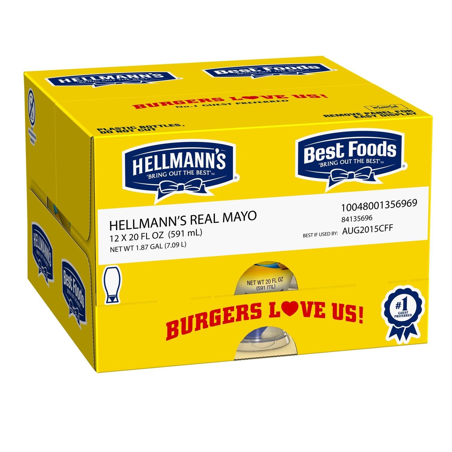 Hellmann's Spread Real Mayonnaisemade With Cage Free Eggs 20 Fluid Ounce - 12 Per Case.