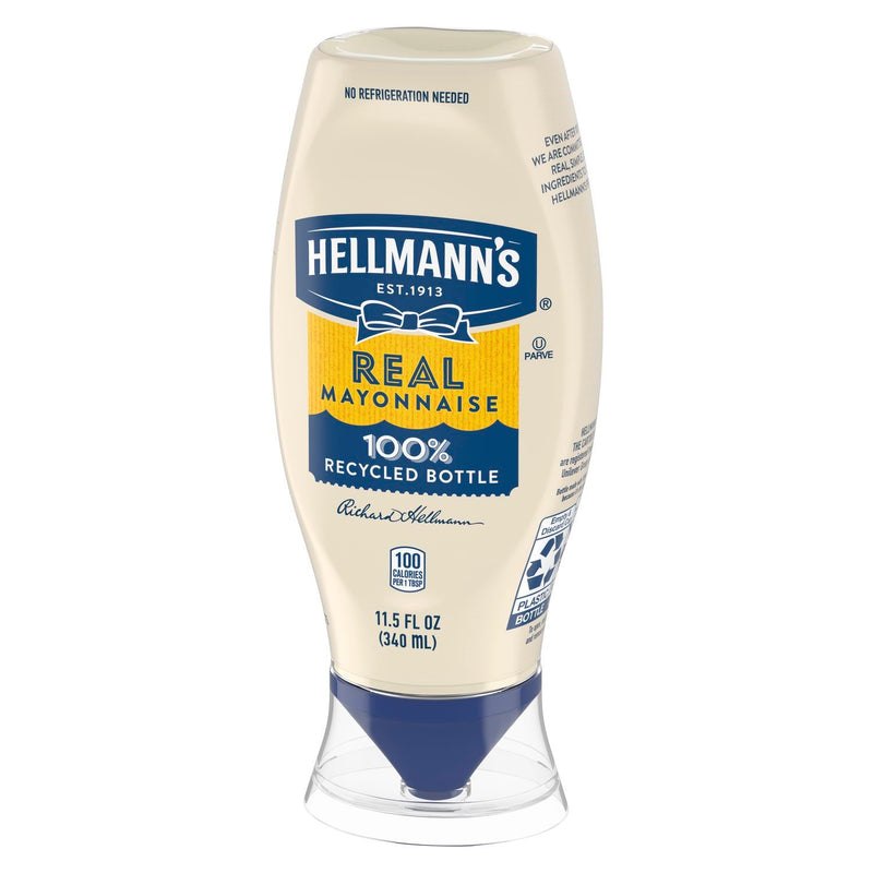 Hellmann's Mayonnaise Real Mayonnaise Squeezebottlemade With Cage Free Eggs 11.5 Fluid Ounce - 12 Per Case.