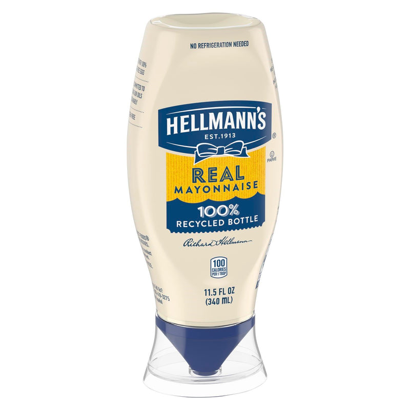 Hellmann's Mayonnaise Real Mayonnaise Squeezebottlemade With Cage Free Eggs 11.5 Fluid Ounce - 12 Per Case.