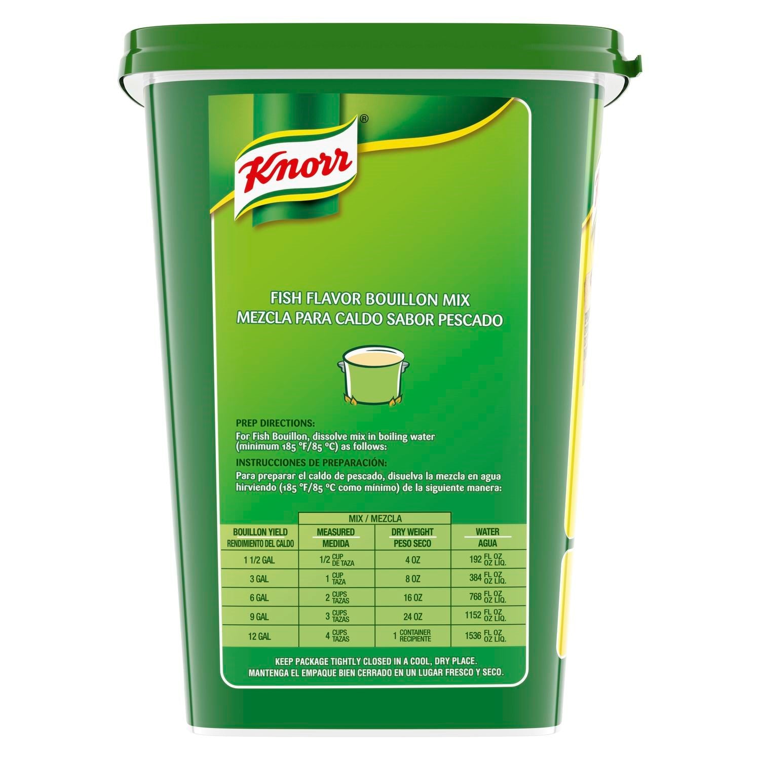 Knorr Bouillon Paste Tub Fish Packof 1.99 Pound Each - 6 Per Case.