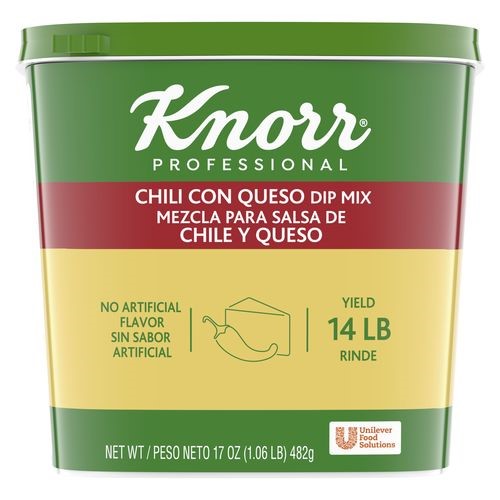 Knorr Mix Ready-To-Use Tub Chili Con Queso 1.06 Pound Each - 6 Per Case.