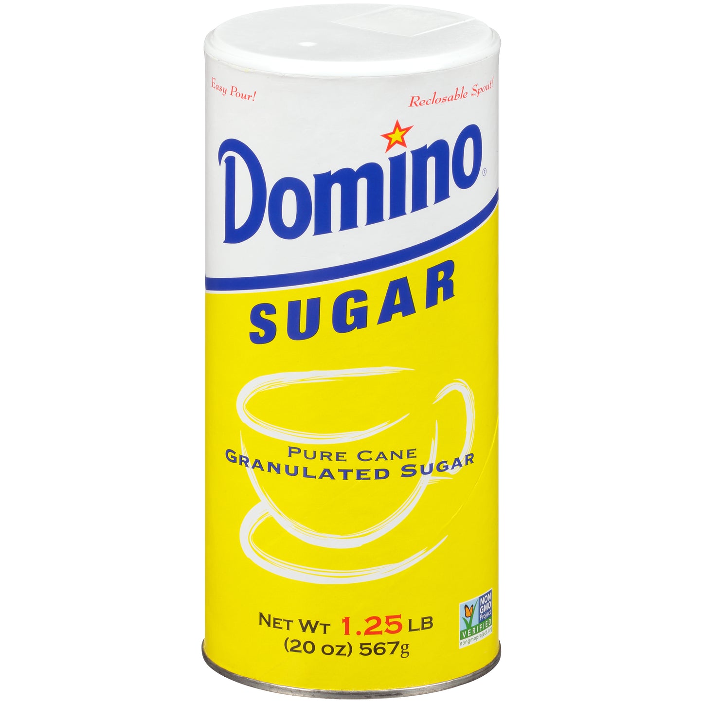 Domino Cane Sugar Canisters 20 Ounce Size - 24 Per Case.