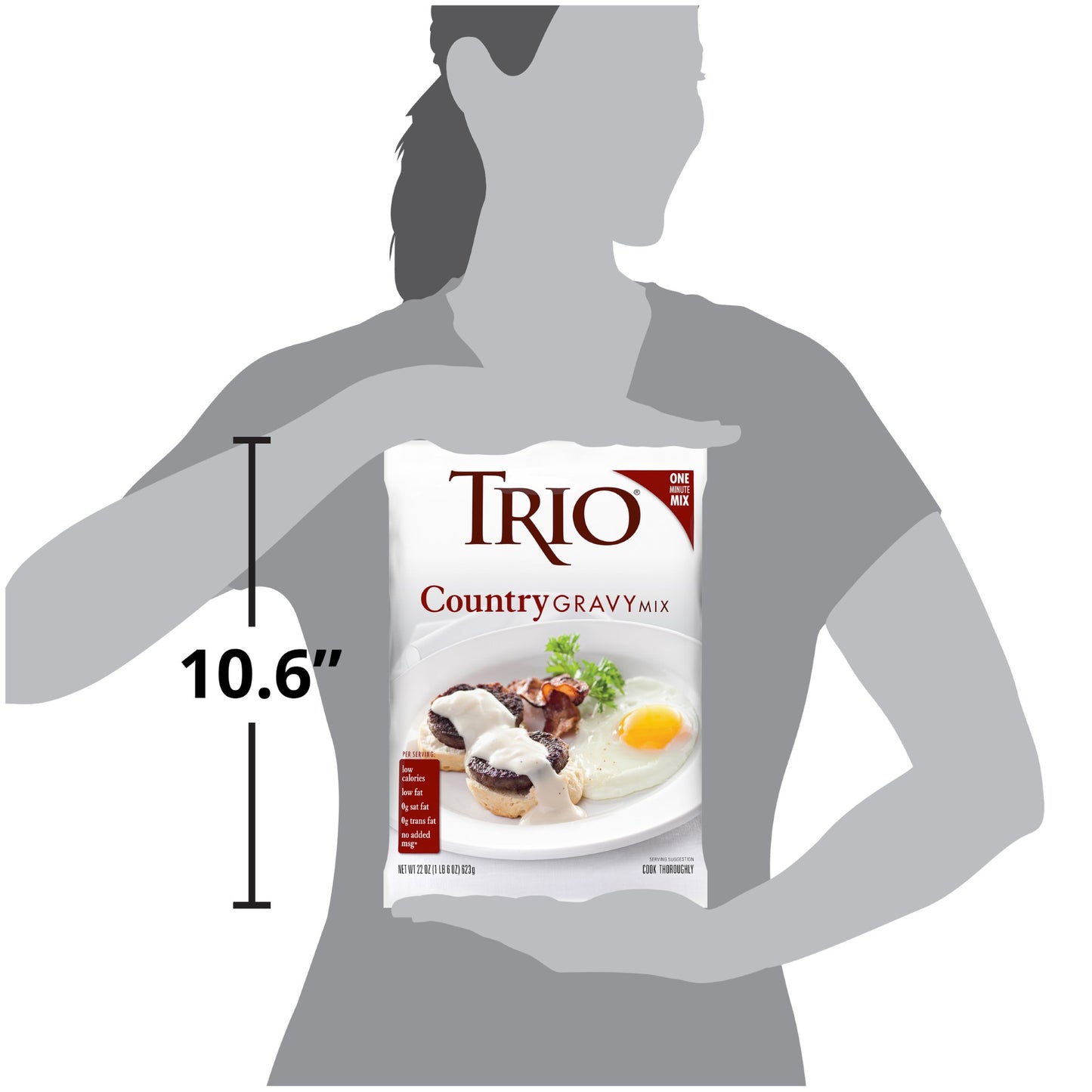 Trio Country Gravy Mix 21.975 Ounce Size - 8 Per Case.