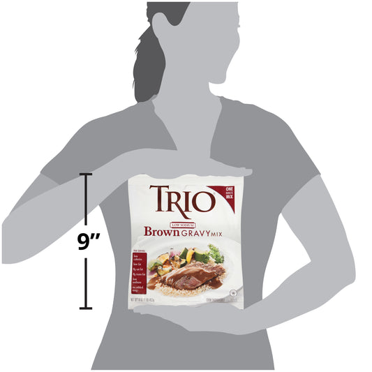 Trio Low Sodium Brown Gravy Mix 1 Pound Each - 8 Per Case.