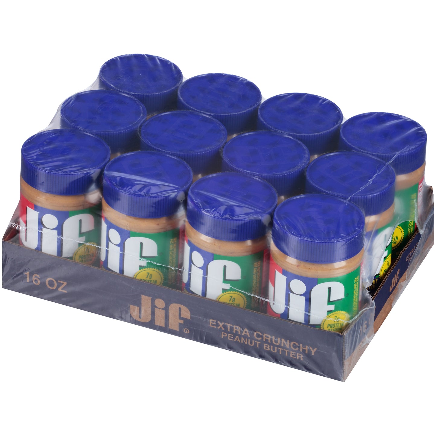 Crunchy Peanut Butter 16 Ounce Size - 12 Per Case.