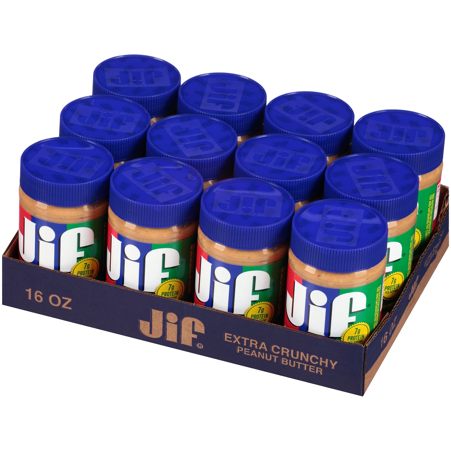 Crunchy Peanut Butter 16 Ounce Size - 12 Per Case.