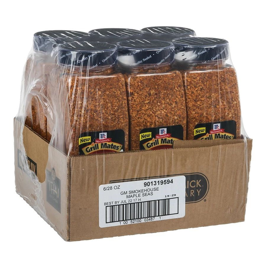 Mccormick Grill Mates Smokehouse Maple Seasoning 28 Ounce Size - 6 Per Case.