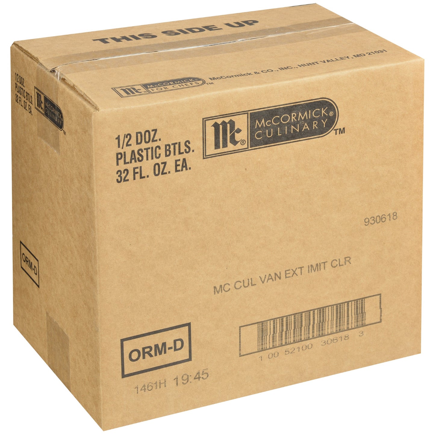 Mccormick Culinary Clear Imitation Vanilla Flavor Qt 1 Qs - 6 Per Case.