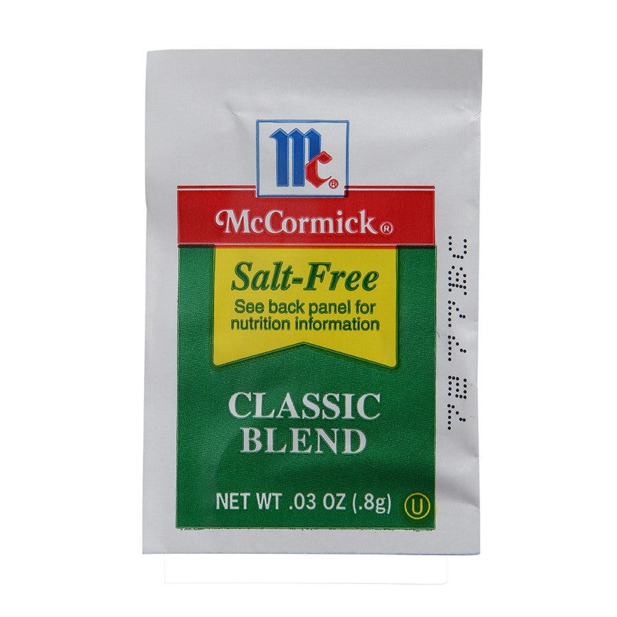 Mccormick Culinary Salt Free Classic Blend 0.88 Grams Each - 300 Per Case.