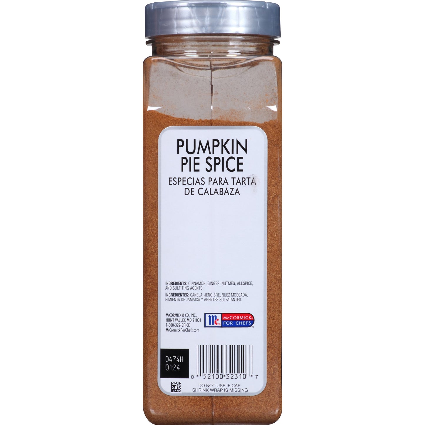 Mccormick Culinary Pumpkin Pie Spice 1 Pound Each - 6 Per Case.