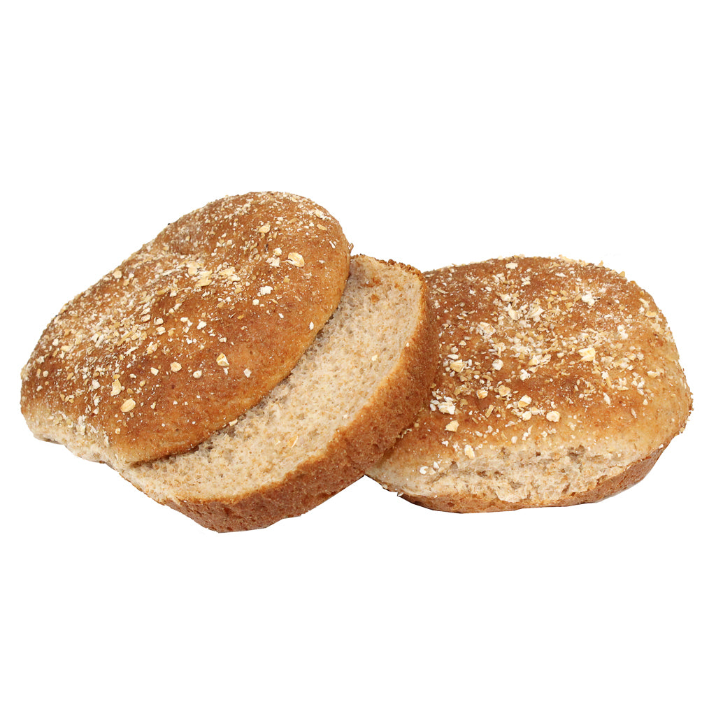 Deluxe Whole Wheat Hamburger Bun 12 Count Packs - 8 Per Case.