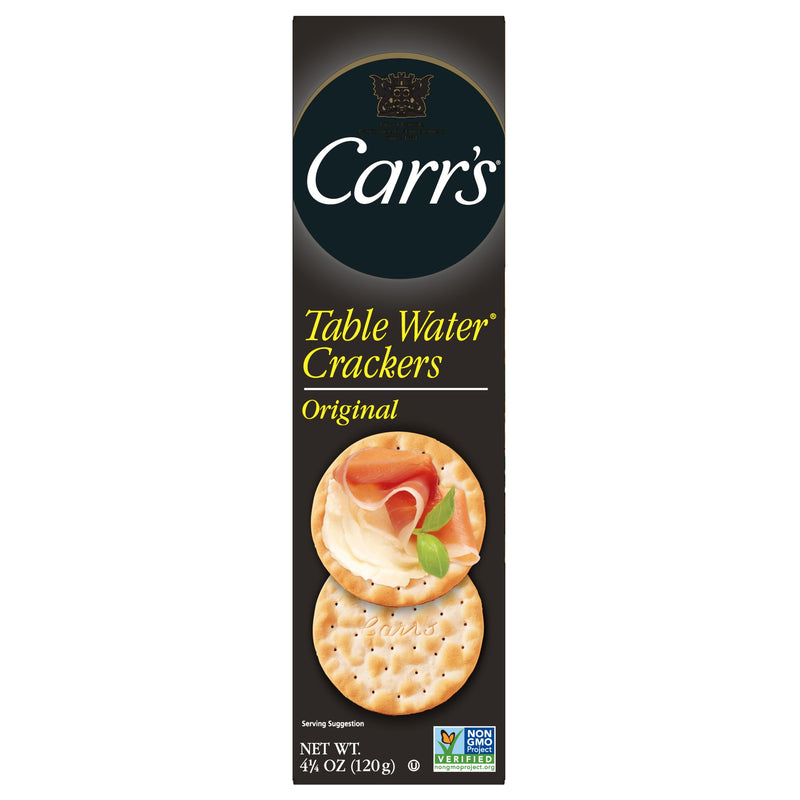 Carr's Table Water Crackers Original 4.25 Ounce Size - 12 Per Case.