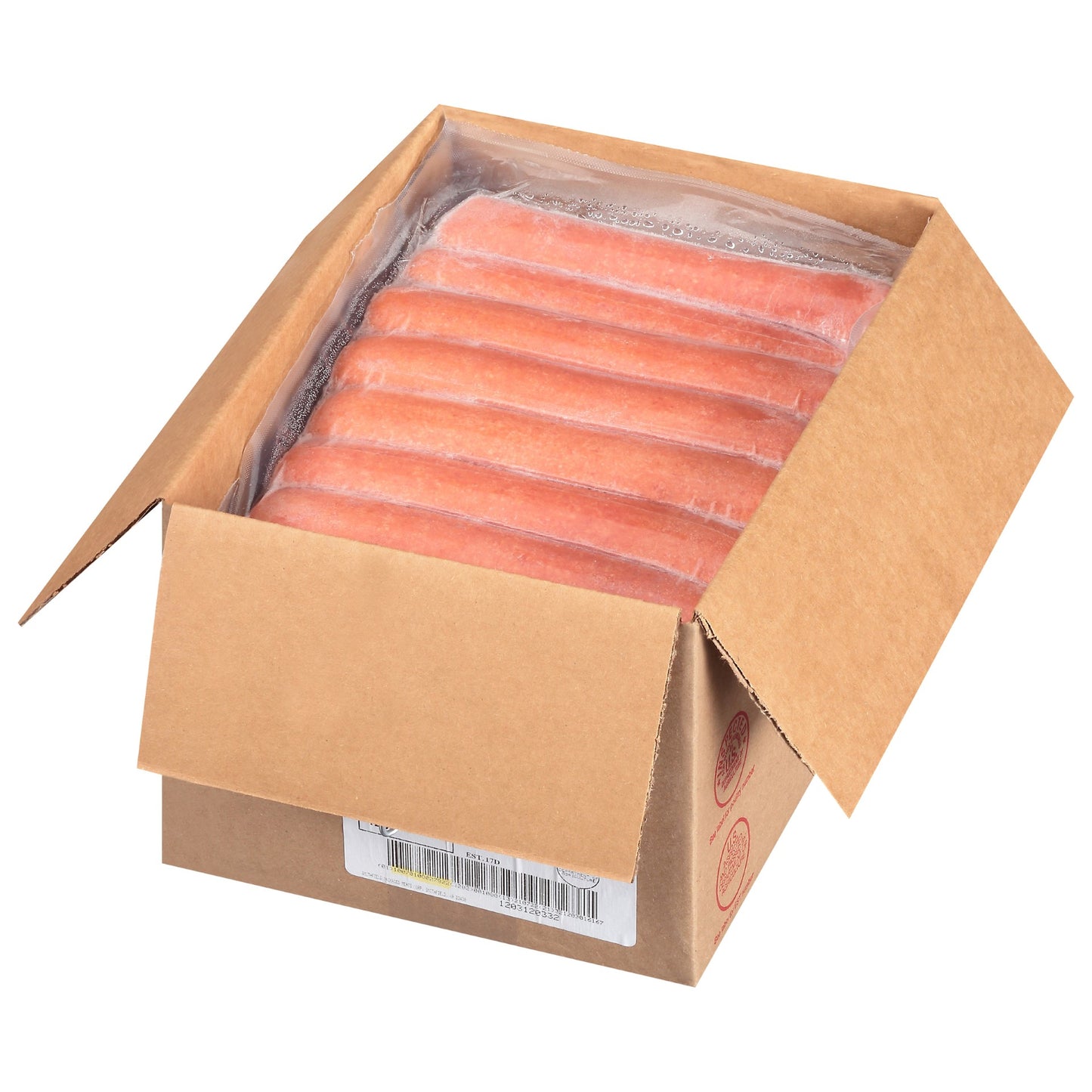 All Beef Gourmet Frank Roller Grill Ready 7" 5 Pound Each - 2 Per Case.