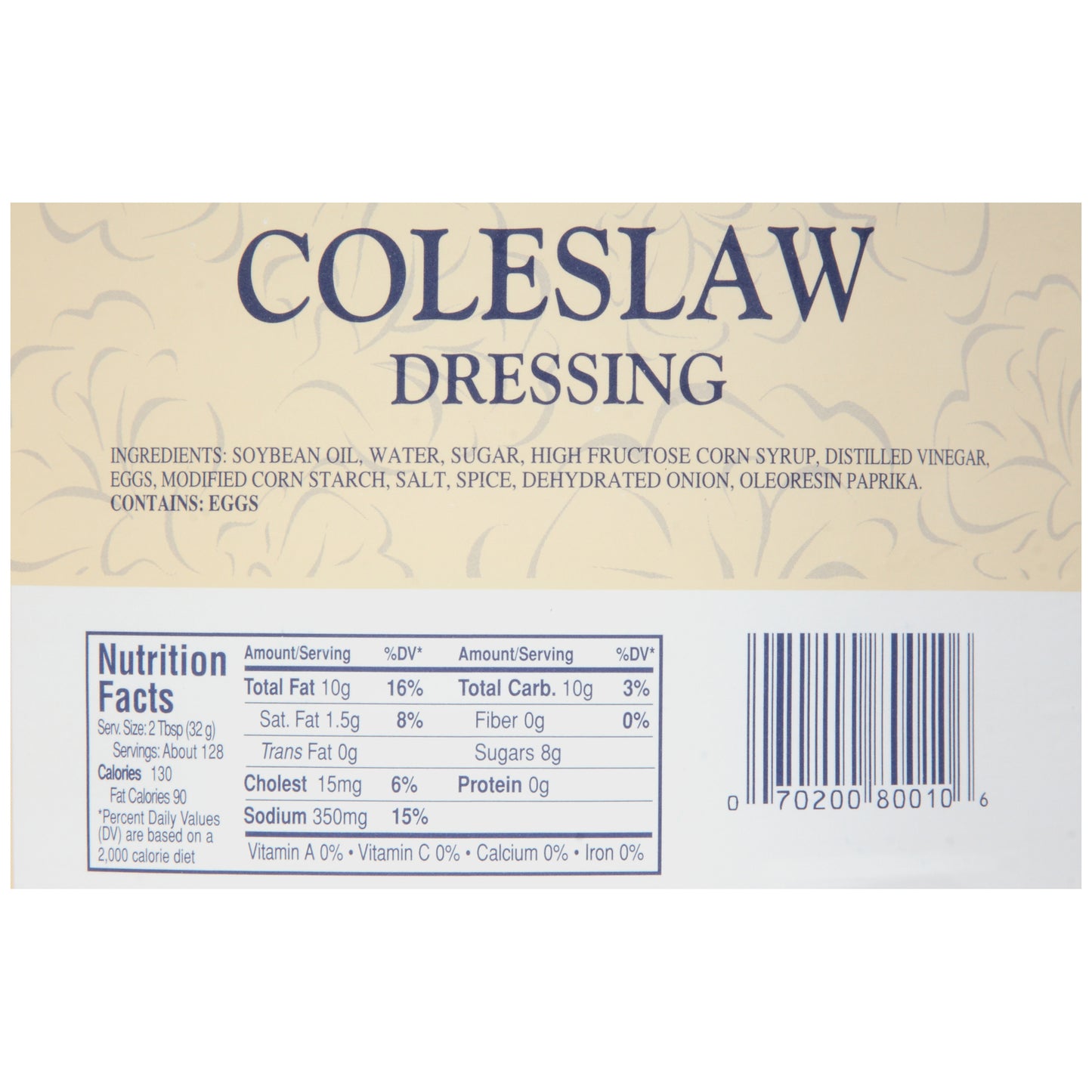 Coleslaw Dressing 1 Gallon - 4 Per Case.