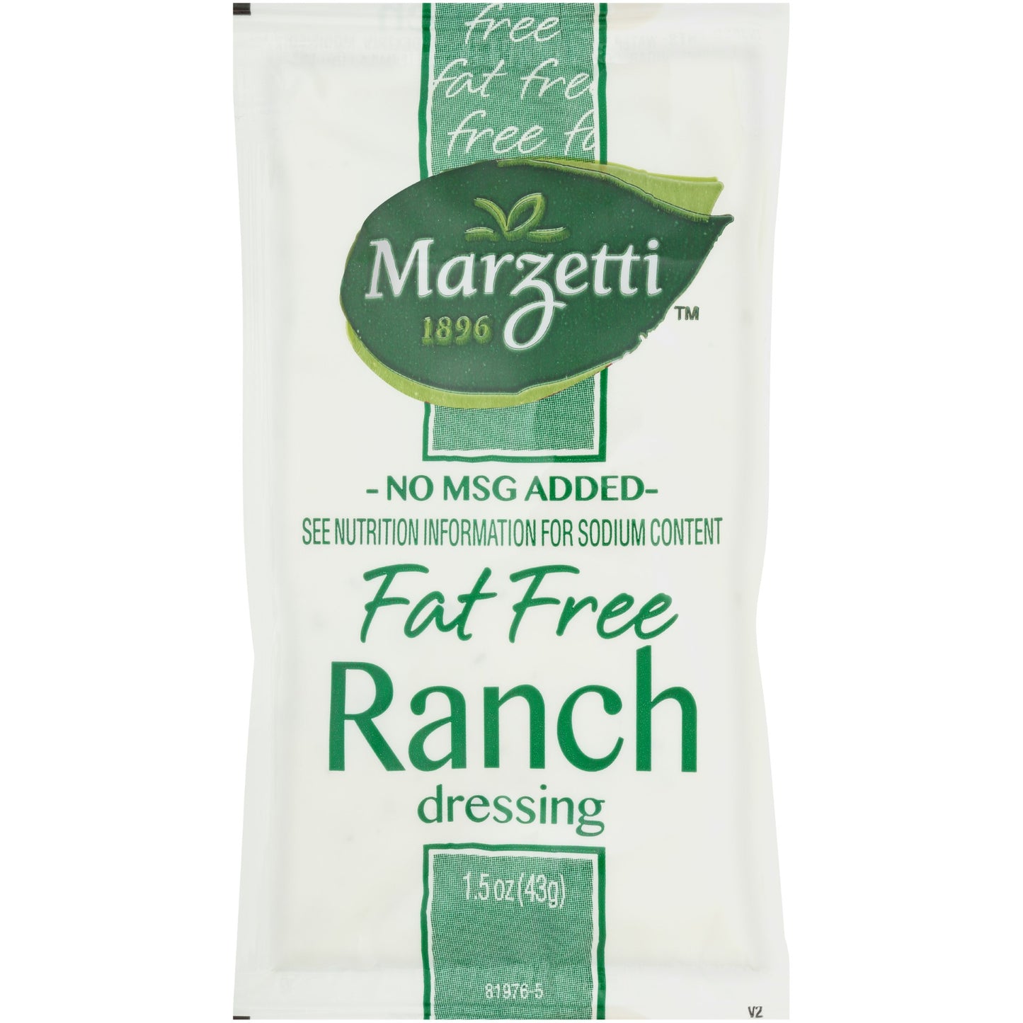 Fat Free Ranch Dressing 1.5 Ounce Size - 60 Per Case.