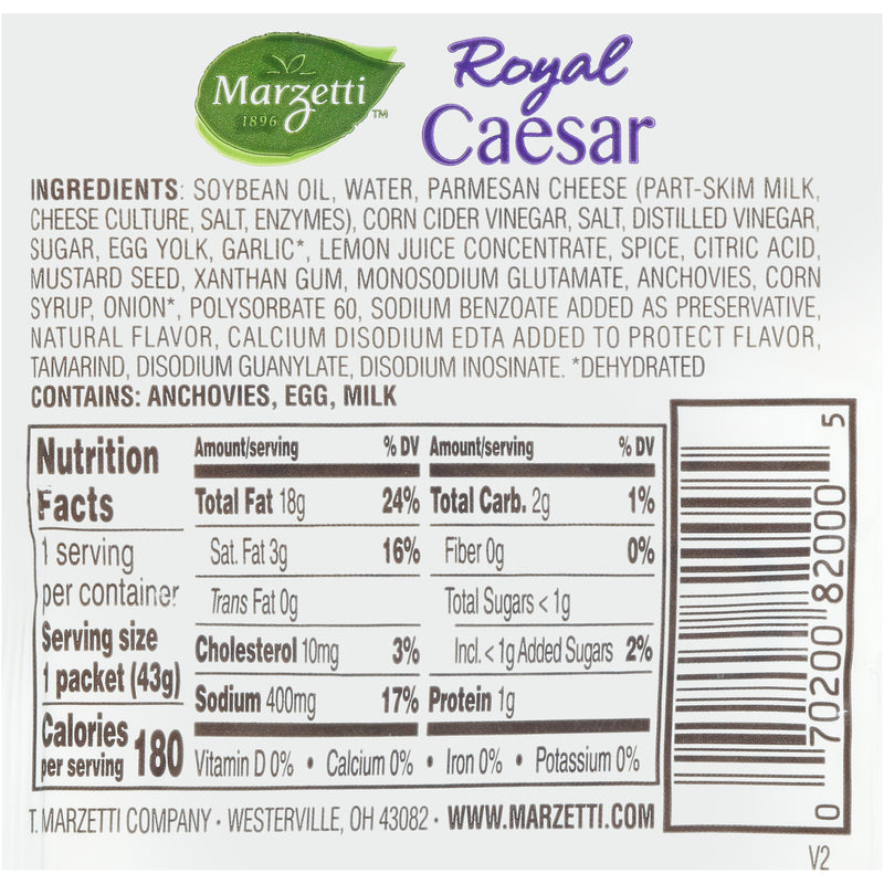 Royal Caesar Dressing 1.5 Ounce Size - 60 Per Case.