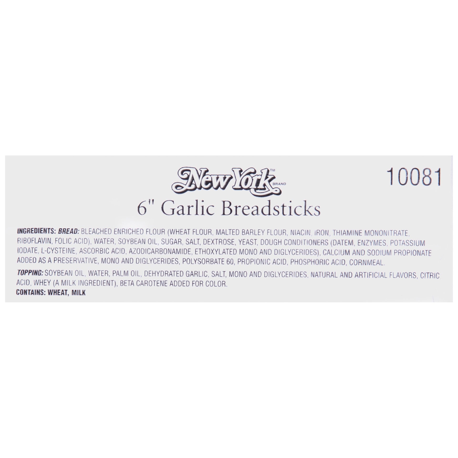 New York Bakery Garlic Breadsticks 168 Count Packs - 1 Per Case.