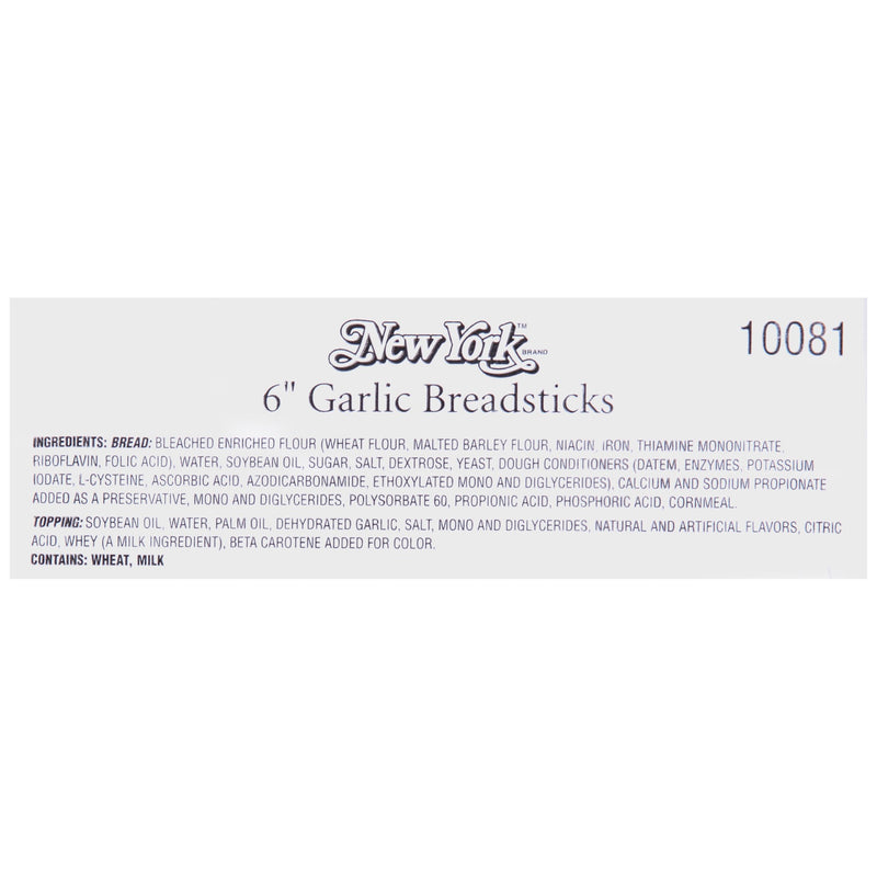 New York Bakery Garlic Breadsticks 168 Count Packs - 1 Per Case.