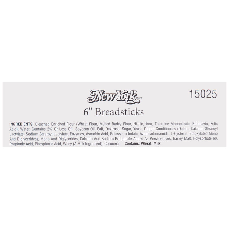 New York 6" Mini Breadsticks 1 Count Packs - 11 Per Case.