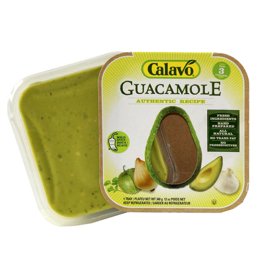 Authentic Guacamole Tray Pack 12 Ounce Size - 6 Per Case.