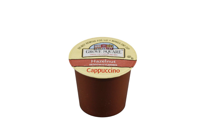 Grove Square Single Cup Hazelnut Cappuccino 12.7 Ounce Size - 4 Per Case.