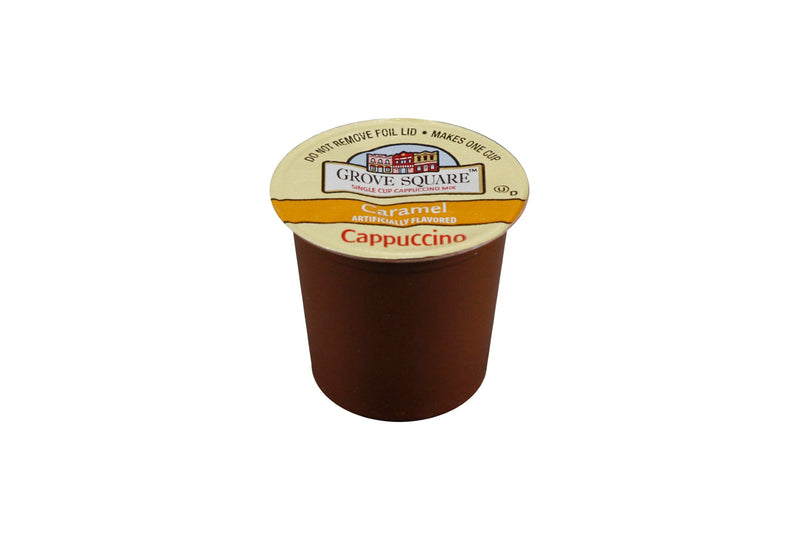 Grove Square Single Cup Caramel Cappuccino 12.7 Ounce Size - 4 Per Case.