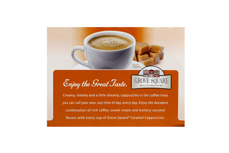 Grove Square Single Cup Caramel Cappuccino 12.7 Ounce Size - 4 Per Case.