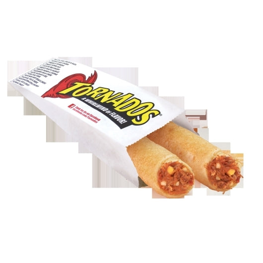 Tornado Beef Steak Cheese Ranchero Tornados, 3 Ounces- 24 Per Case.