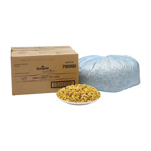 Simplot Roastworks Roasted Simply Sweet Cut Corn 20 Pound Each - 1 Per Case.