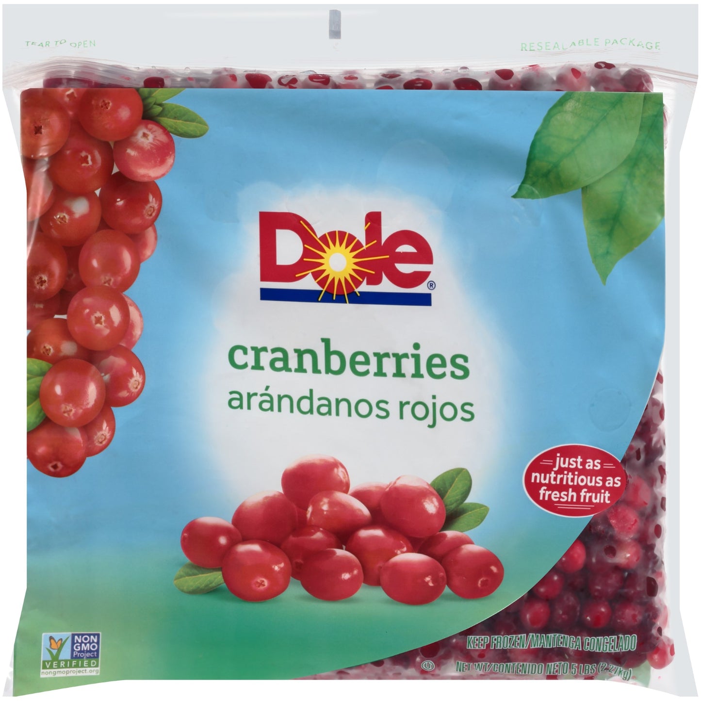 Cranberries Wh IQF 5 Pound Each - 2 Per Case.