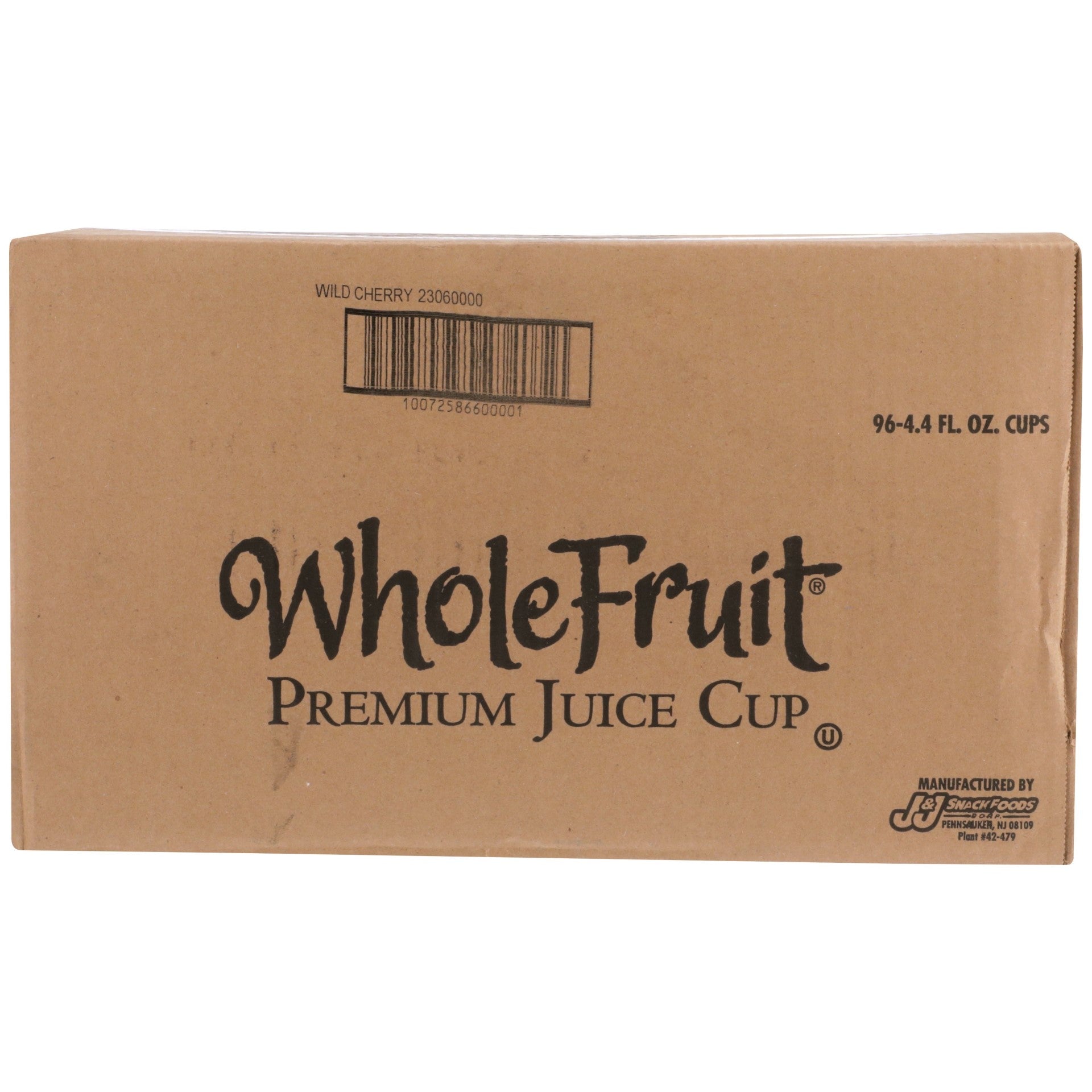 Whole Fruit 100% Juice Wild Cherry Premium Juice Bar 4.4 Fluid Ounce - 96 Per Case.