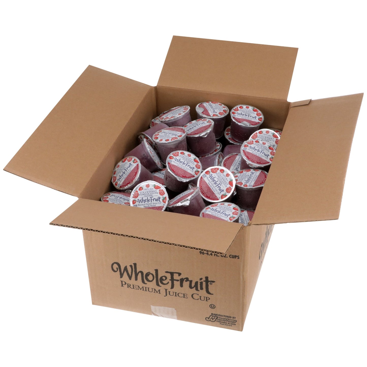 Whole Fruit 100% Juice Strawberry Pomegranate Premium Juice Bar 4.4 Ounce Size - 96 Per Case.