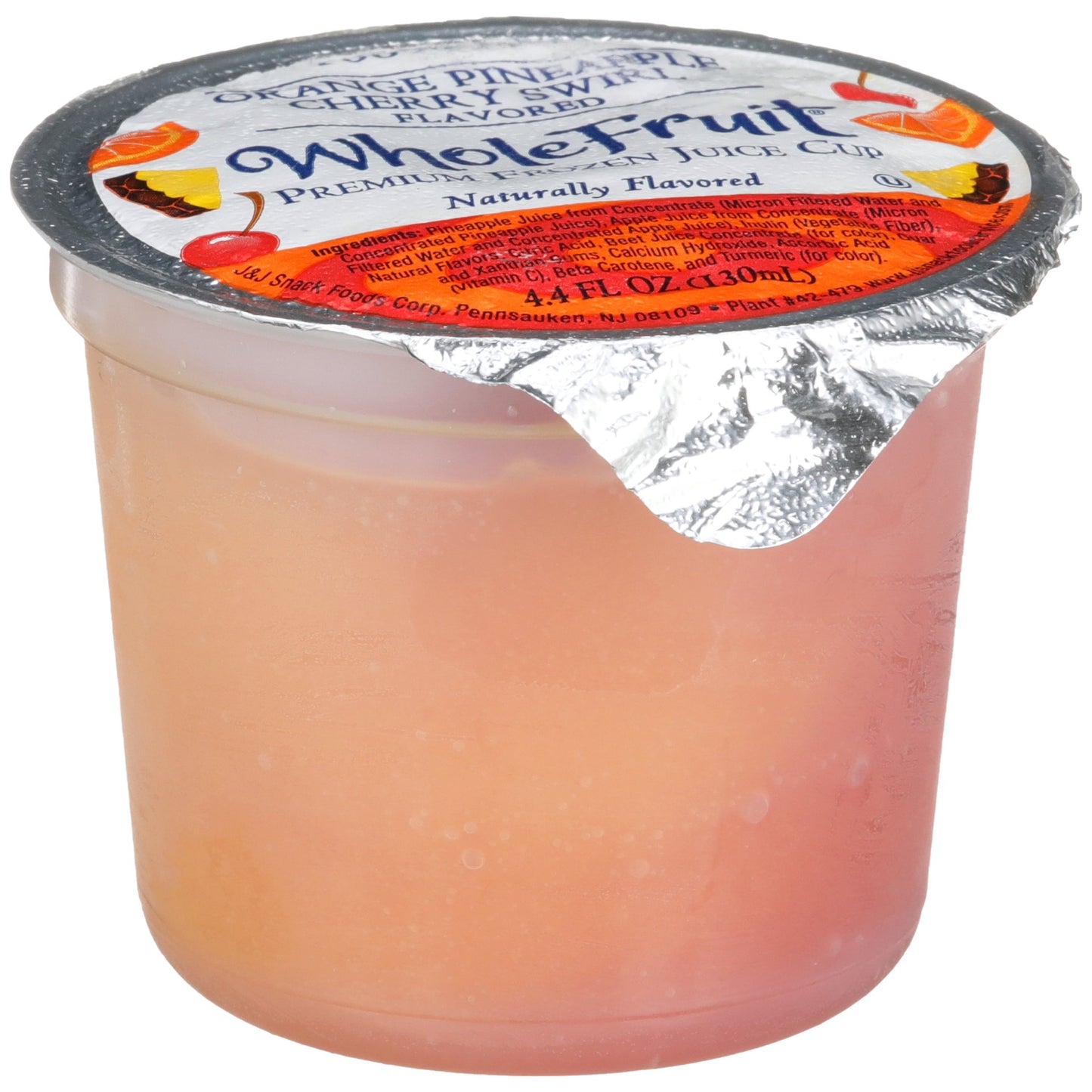 Whole Fruit Premium Orange Swirl Juice Cup, 4 Ounce Size - 96 Per Case.