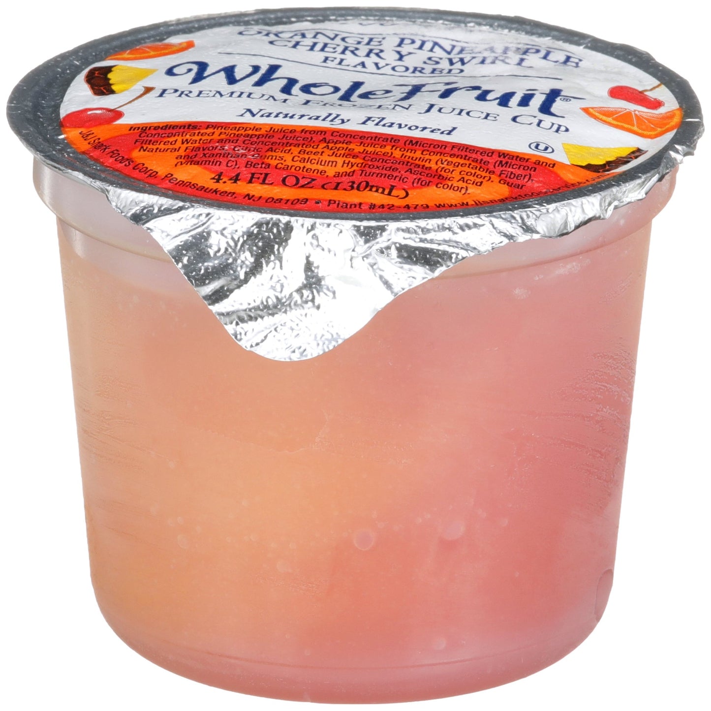 Whole Fruit Premium Orange Swirl Juice Cup, 4 Ounce Size - 96 Per Case.