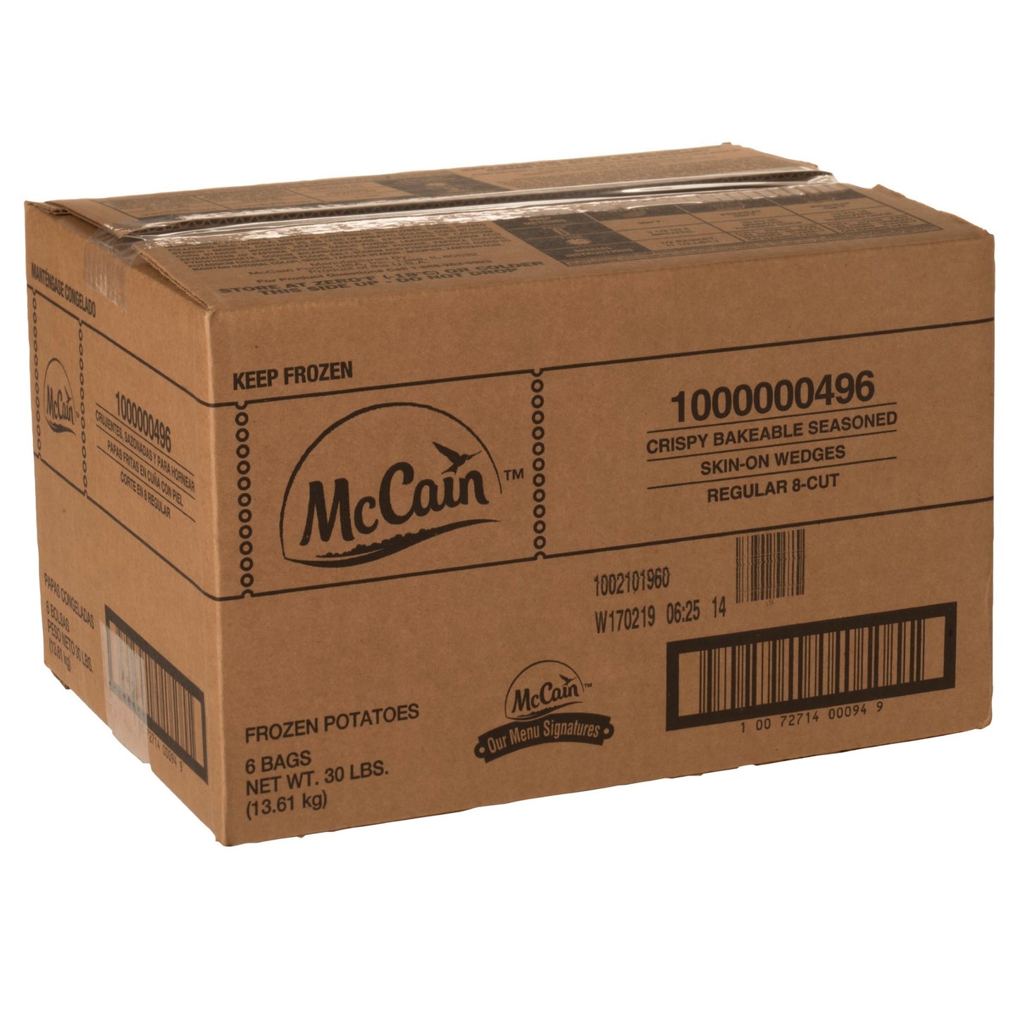 Mccain Crispy Bakeable Seasoned Cut Wedgesx 5 Pound Each - 6 Per Case.