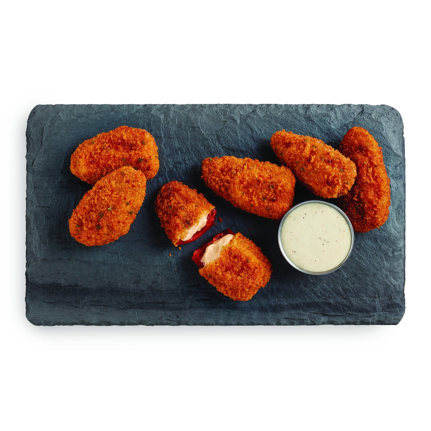 Fiesta Bold Poppers® Breaded Cream Cheese Stuffed Jalapenos Jalapenos Apanados Relleno 4 Pound Each - 2 Per Case.