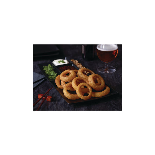 Beer Battered Thick Cut Onion Rings 2.5 Pound Each - 6 Per Case.