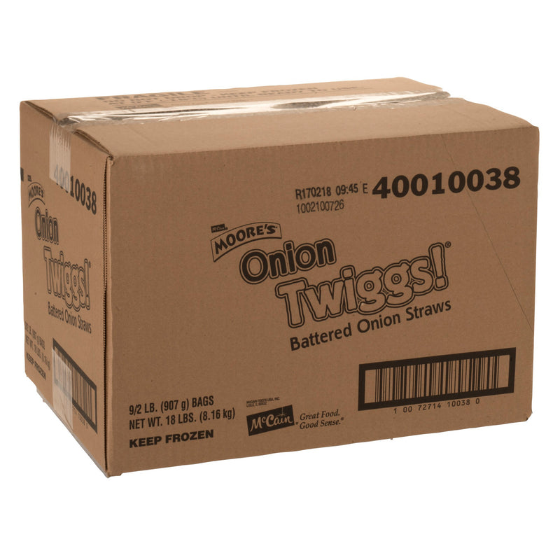 Battered Onion Twiggs 2 Pound Each - 9 Per Case.