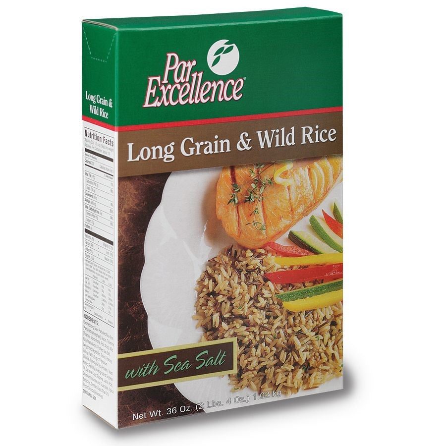 Producers Rice Par Excellence Long & Wild Blend Seasoned Rice 36 Ounce Size - 6 Per Case.