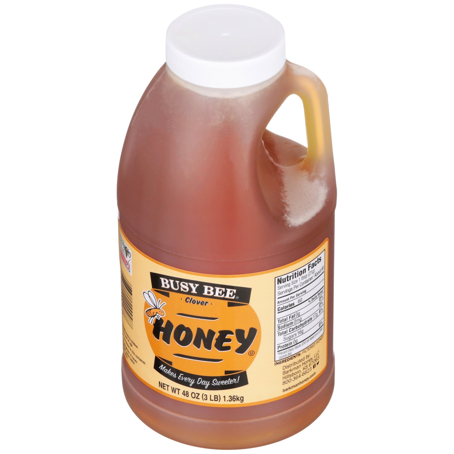 Busy Bee Honey Clover Jug 48 Ounce Size - 6 Per Case.
