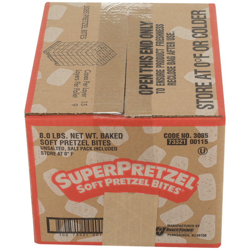 Superpretzel Soft Pretzel Bites 0.31 Ounce Size - 350 Per Case.