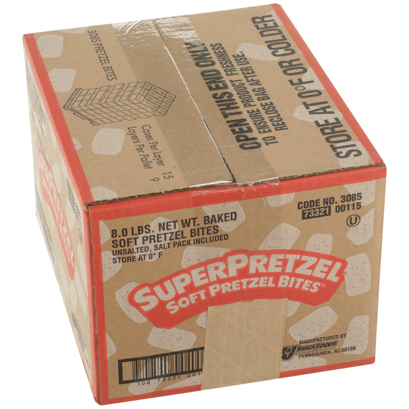 Superpretzel Soft Pretzel Bites 0.31 Ounce Size - 350 Per Case.