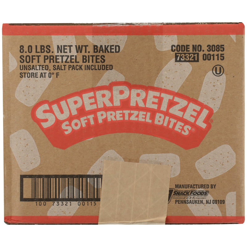 Superpretzel Soft Pretzel Bites 0.31 Ounce Size - 350 Per Case.