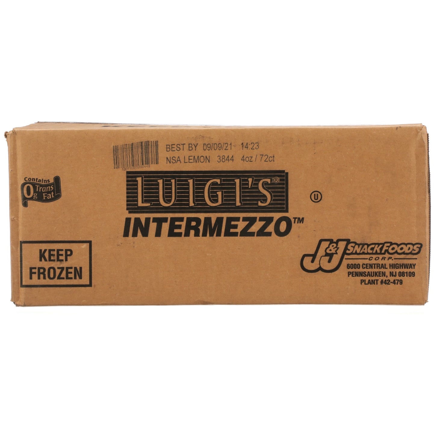 Luigi Lemon Intermezzo, 4 Ounce Size - 72 Per Case.