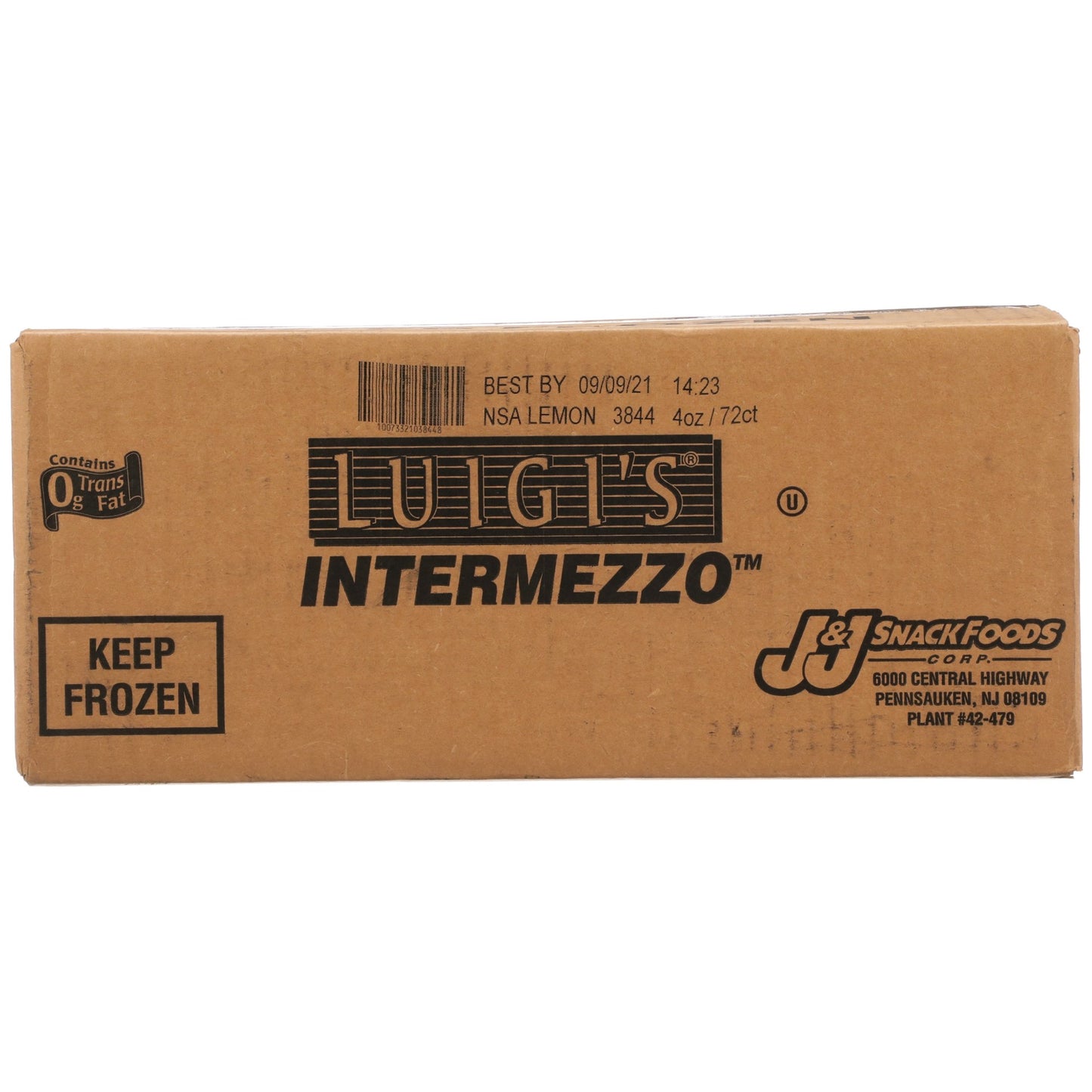 Luigi Lemon Intermezzo, 4 Ounce Size - 72 Per Case.